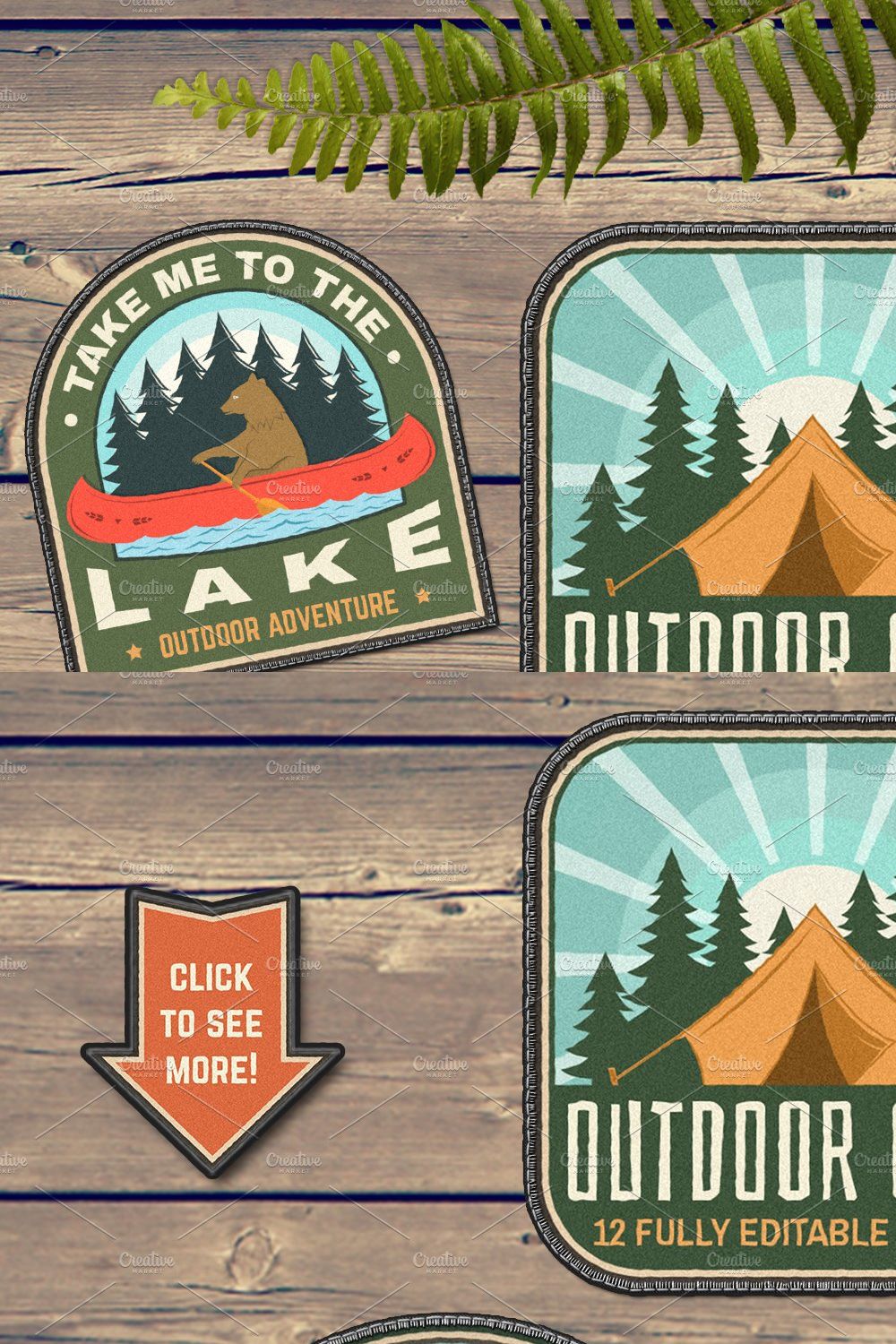 Outdoor Camp Patches pinterest preview image.