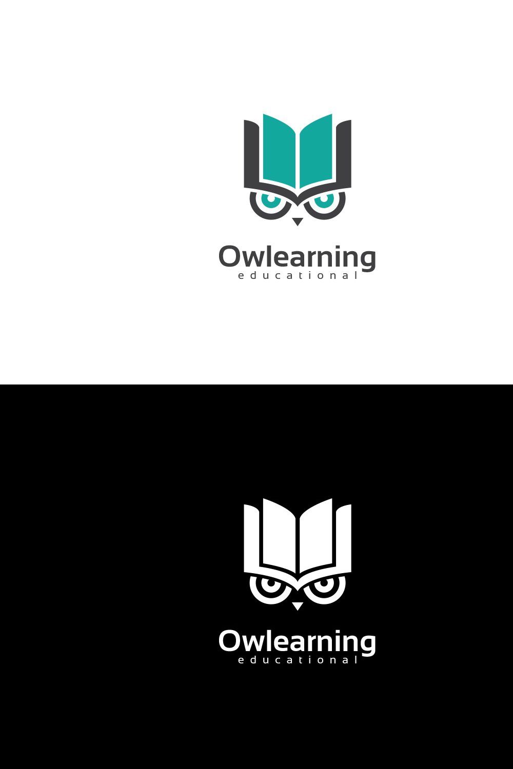 Owl Book Logo pinterest preview image.
