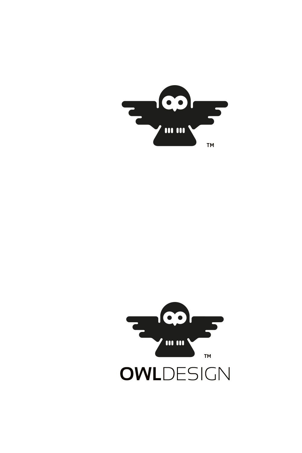 Owl Design Logo pinterest preview image.