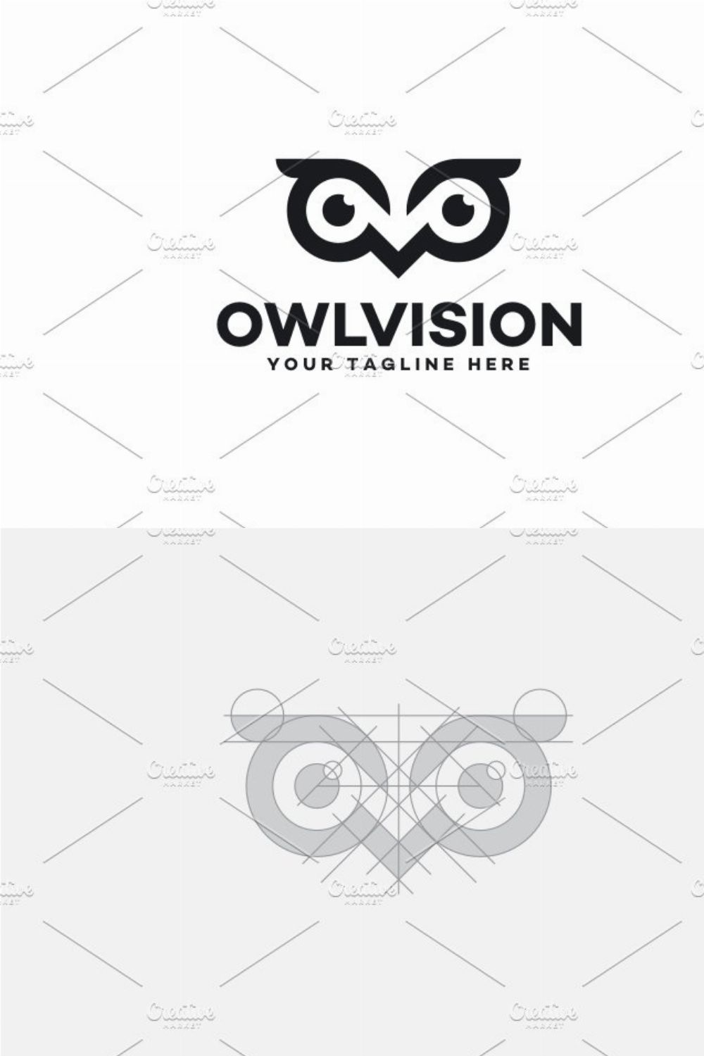 Owl Eye Logo pinterest preview image.