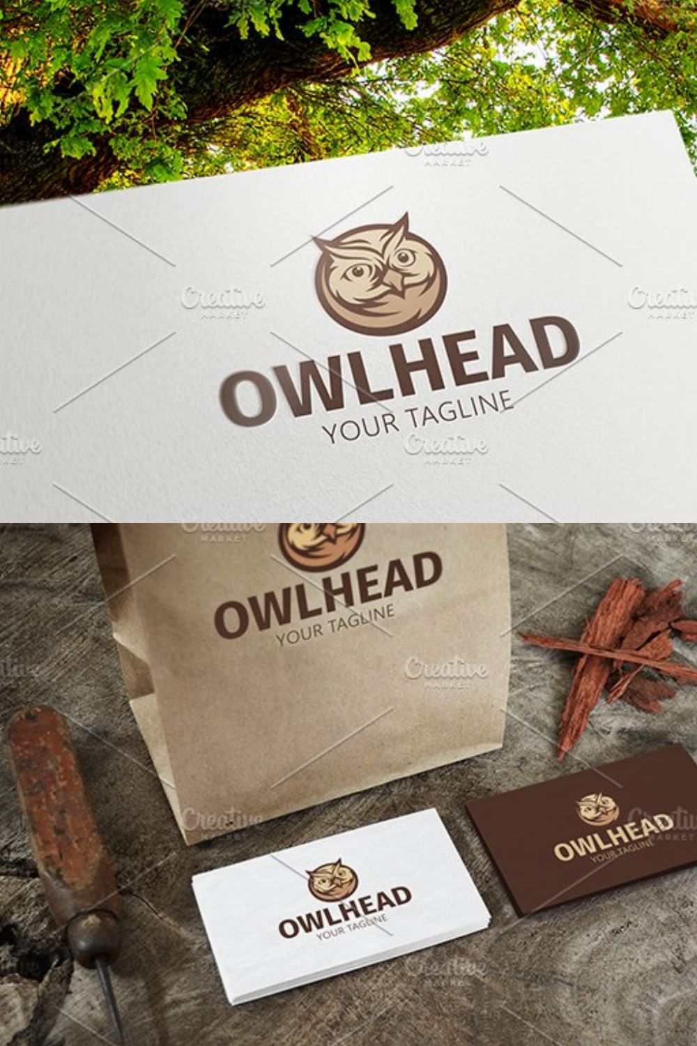 Owl Head pinterest preview image.