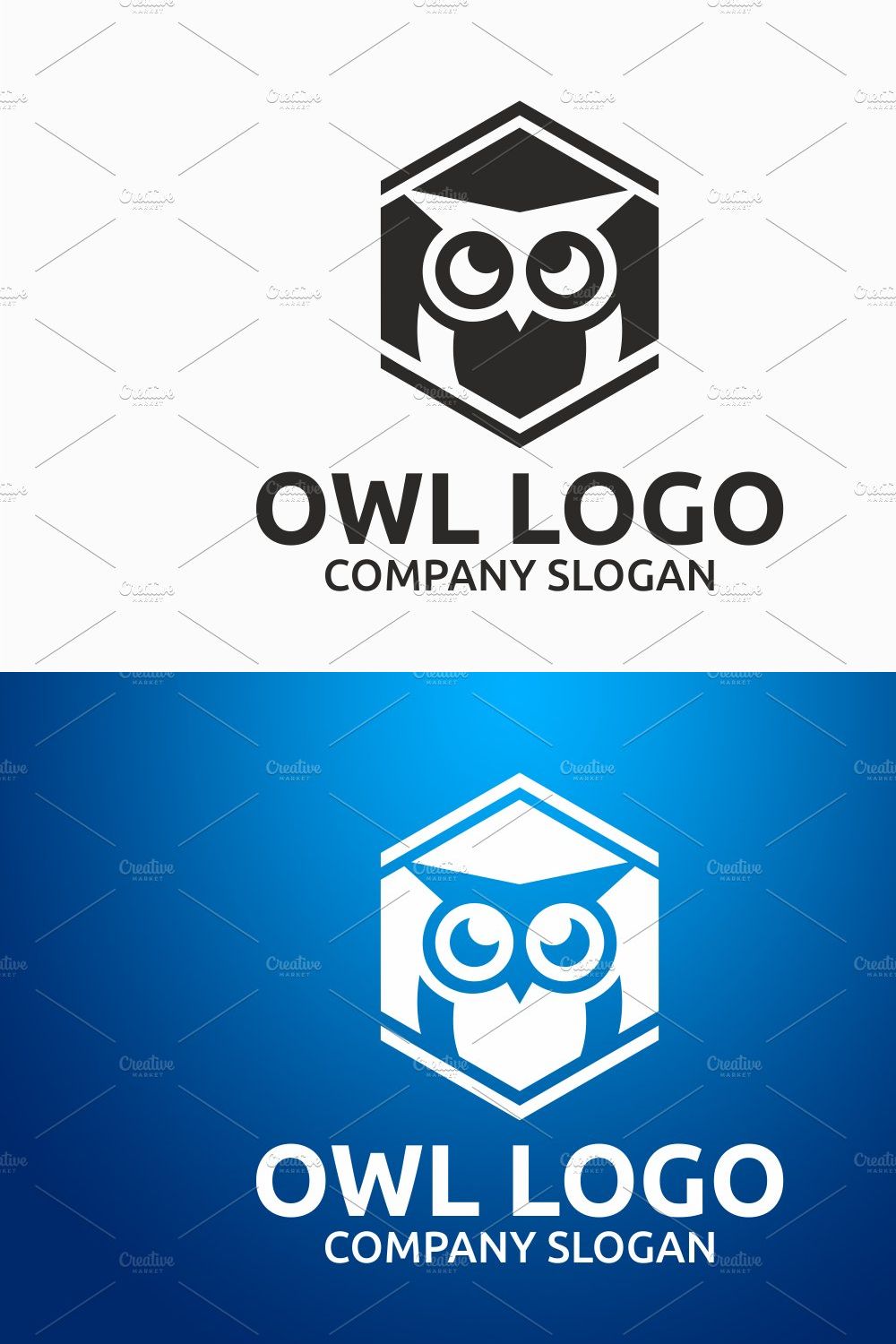 Owl Logo pinterest preview image.