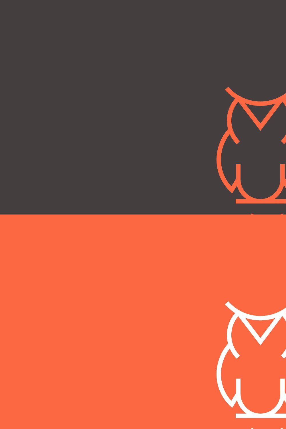 Owl logo pinterest preview image.