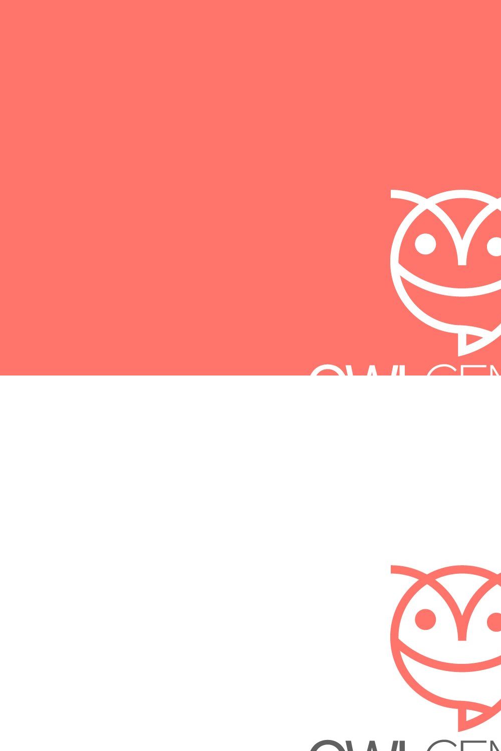 Owl logo pinterest preview image.