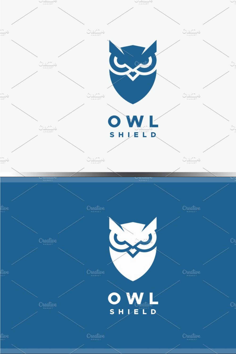 Owl Shield Logo pinterest preview image.