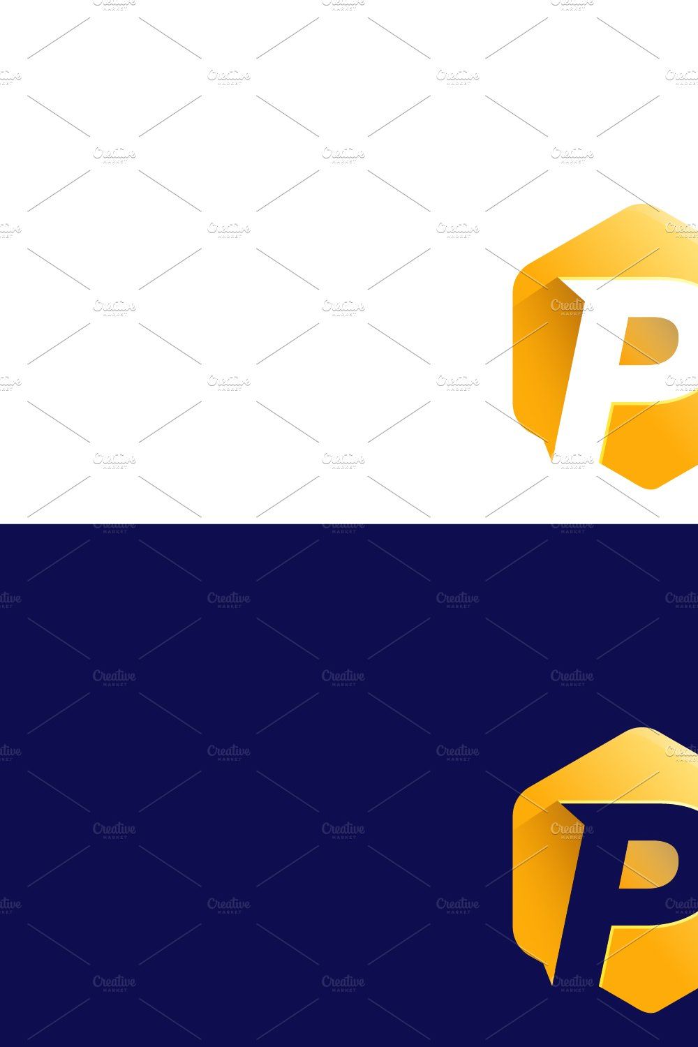 P letter Mark pinterest preview image.