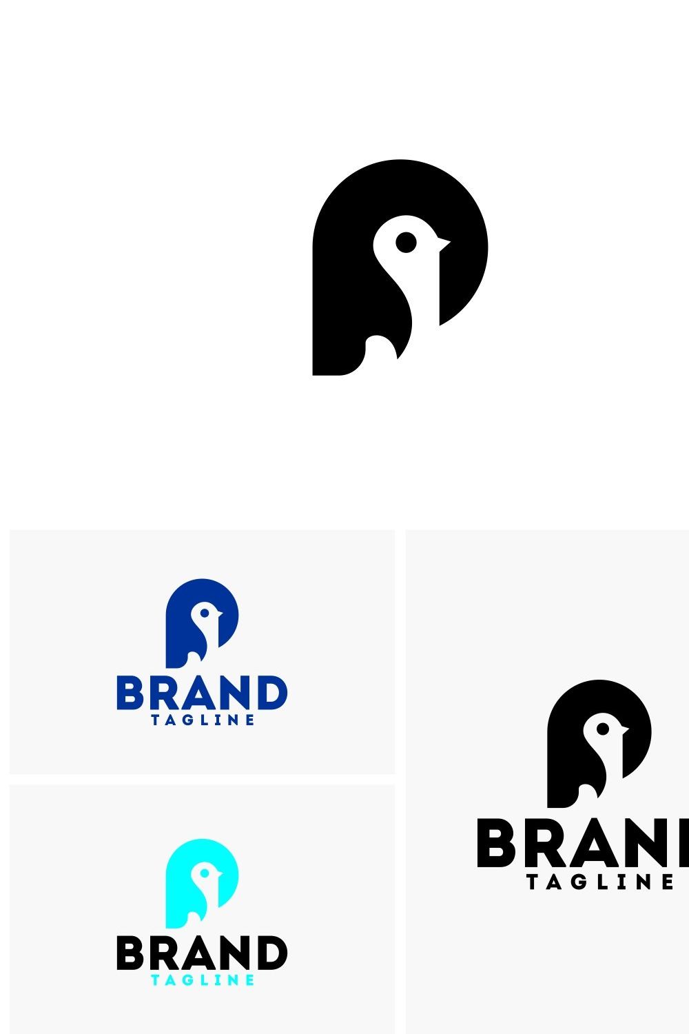 P Letter Penguin Logo pinterest preview image.