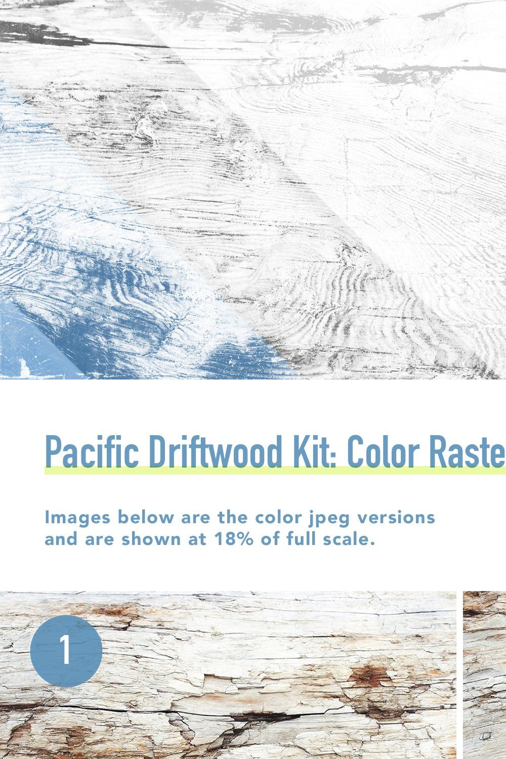 Pacific Driftwood Texture Kit pinterest preview image.