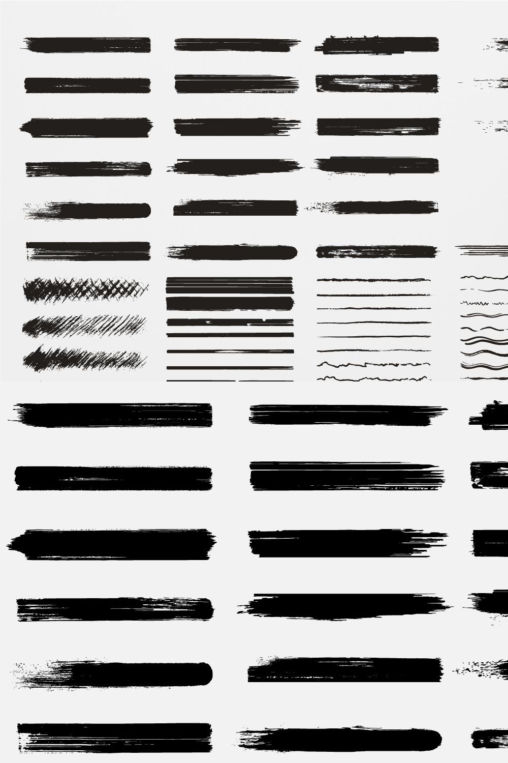 Paint Strokes Brushes. Pen Ink grung pinterest preview image.