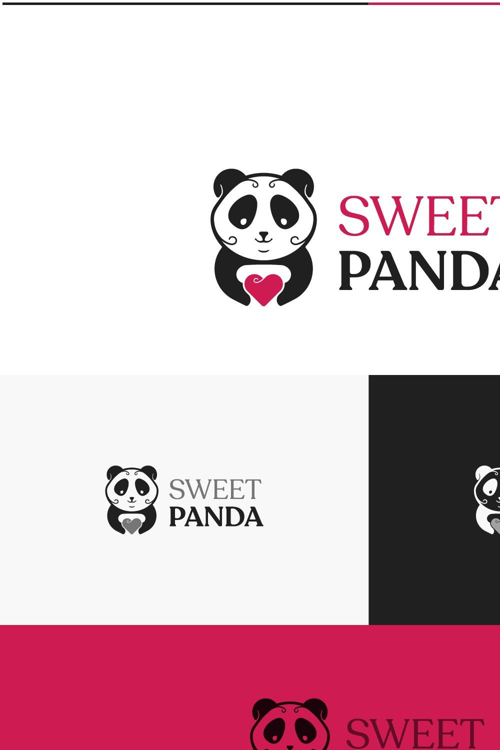 Panda Logo pinterest preview image.