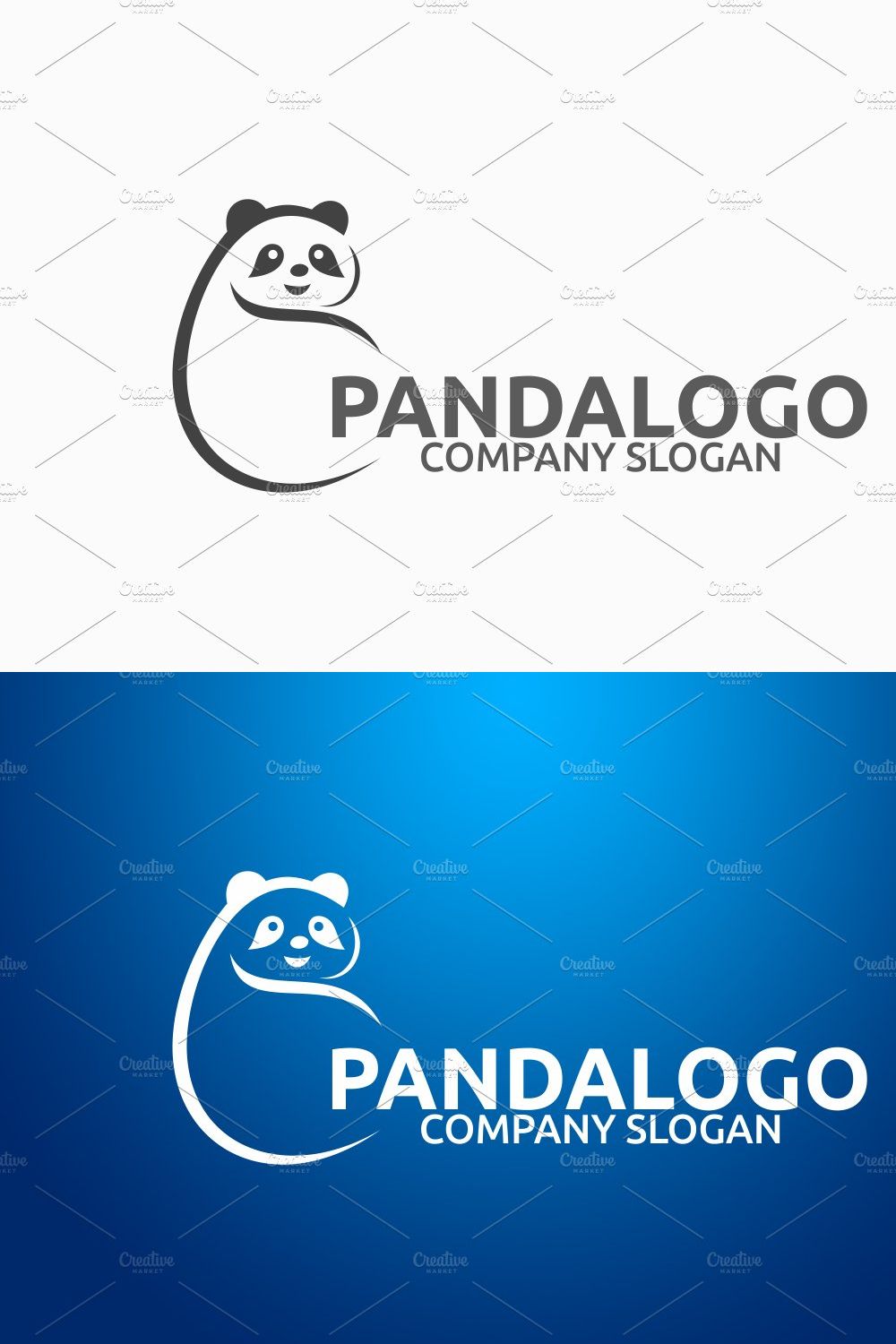 Panda Logo pinterest preview image.