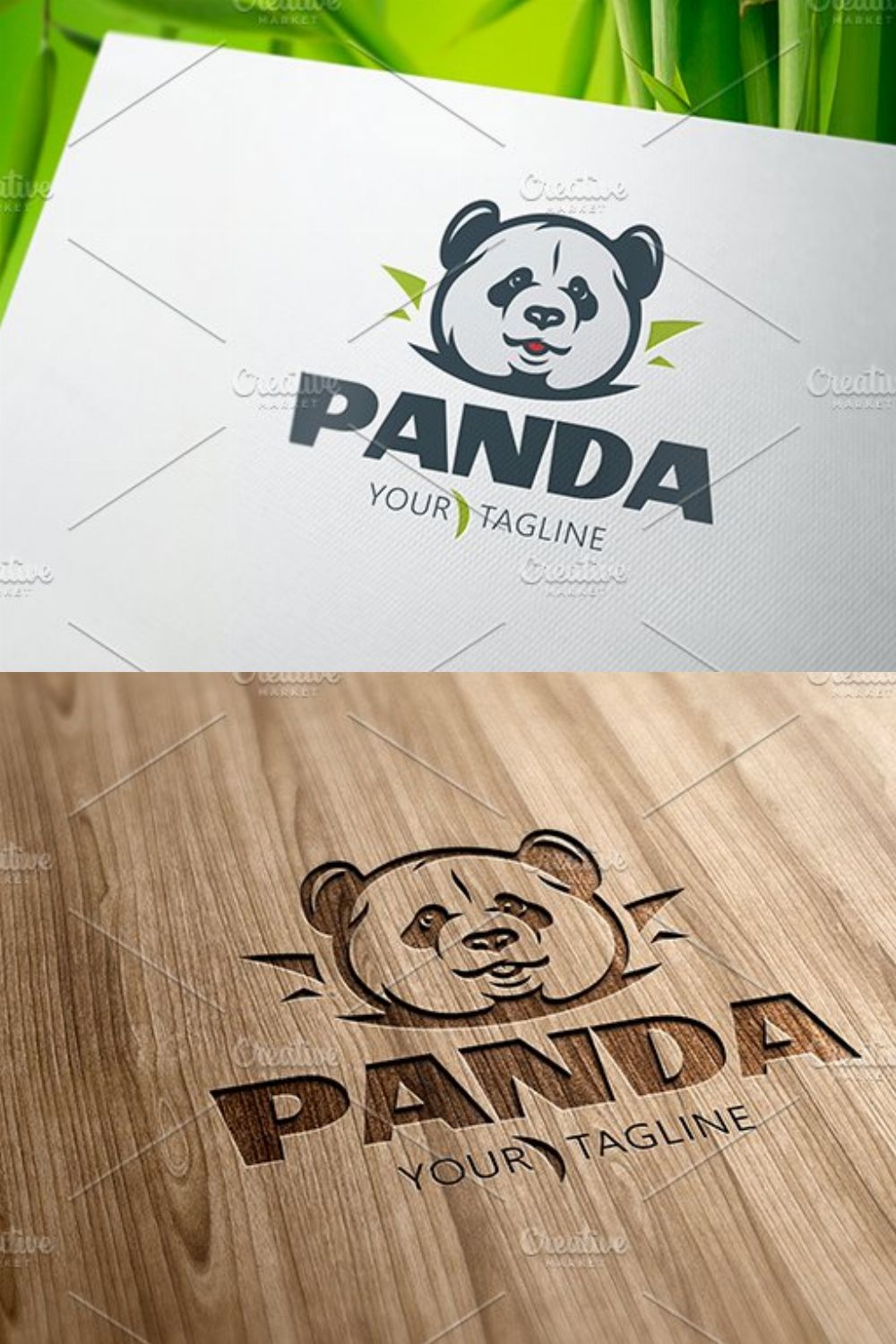 Panda - Logo Template pinterest preview image.