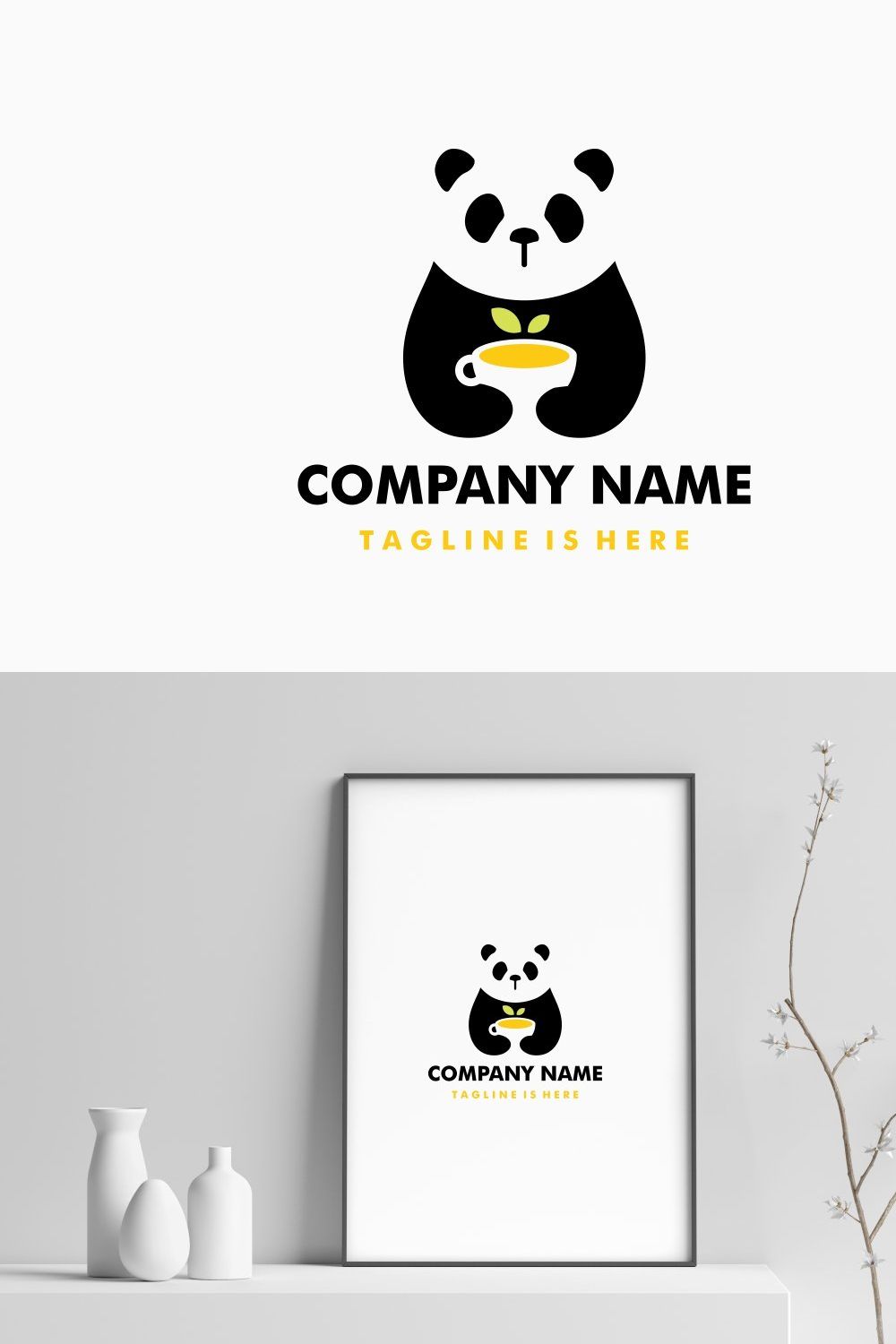 panda tea logo pinterest preview image.