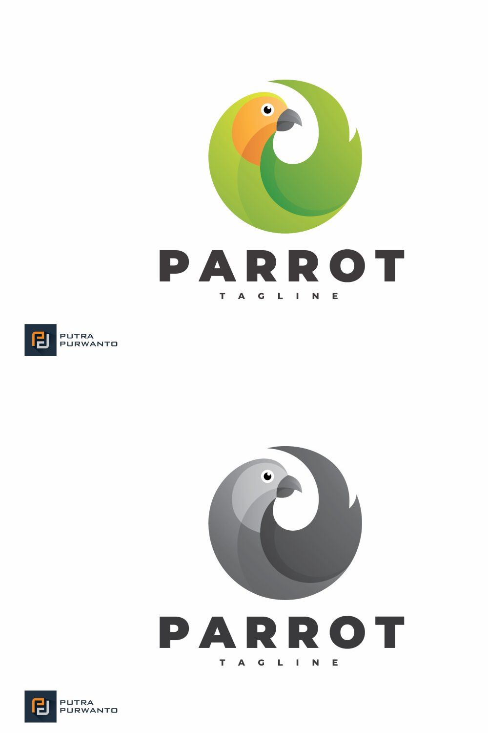 Parrot - Logo Template pinterest preview image.