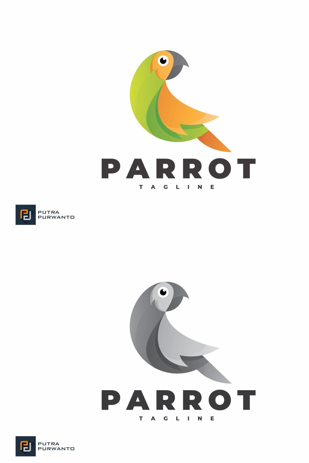 Parrot - Logo Template pinterest preview image.