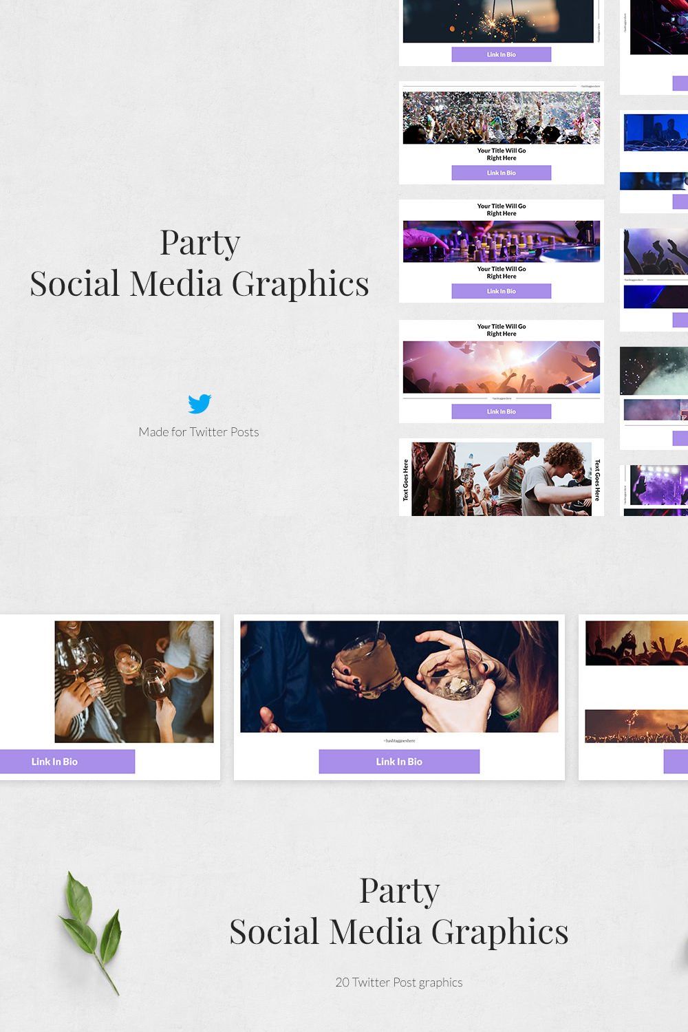 Party Twitter Posts pinterest preview image.