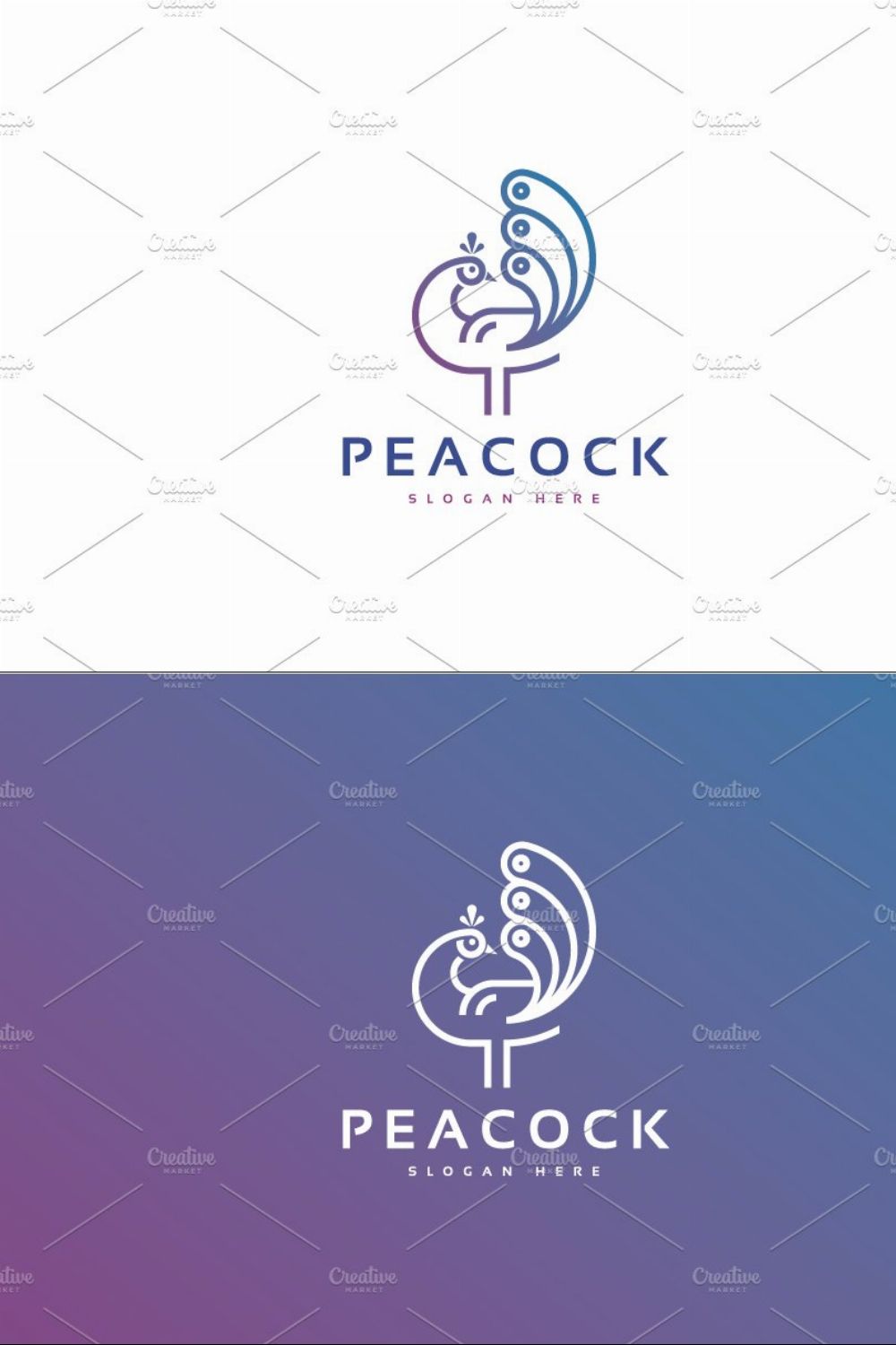 Peacock Logo pinterest preview image.