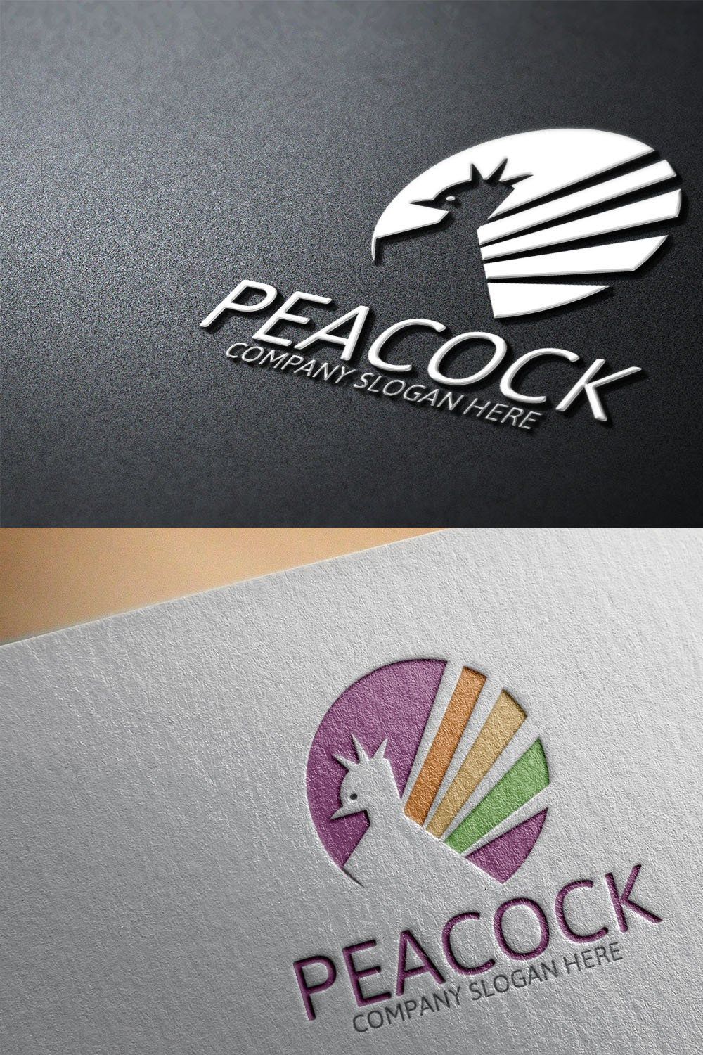 Peacock Logo pinterest preview image.