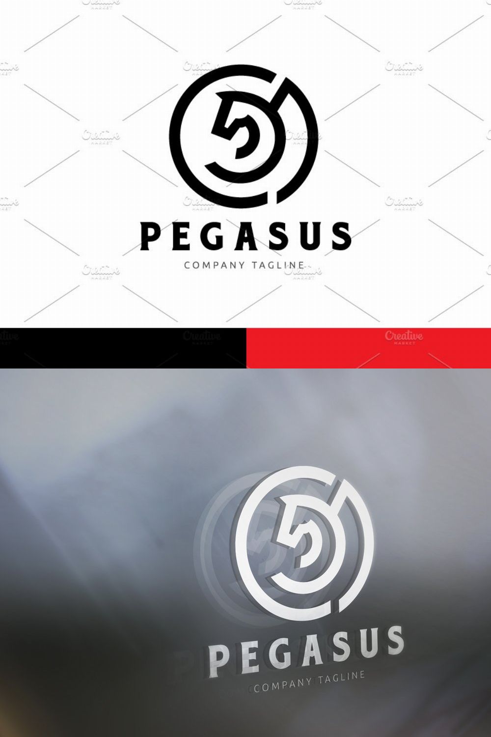 Pegasus Logo pinterest preview image.