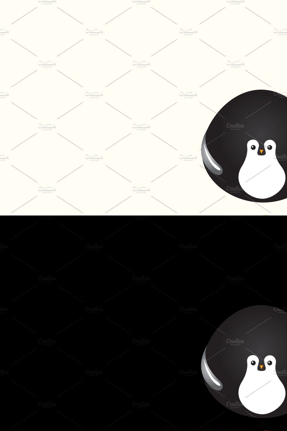 Penguin Logo Design pinterest preview image.