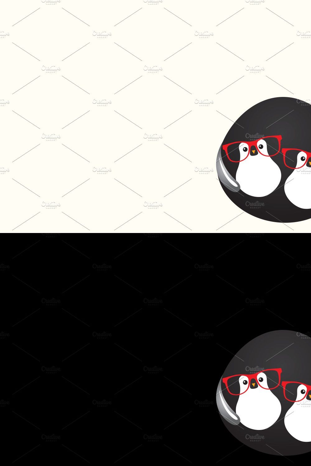 Penguin Logo Design pinterest preview image.