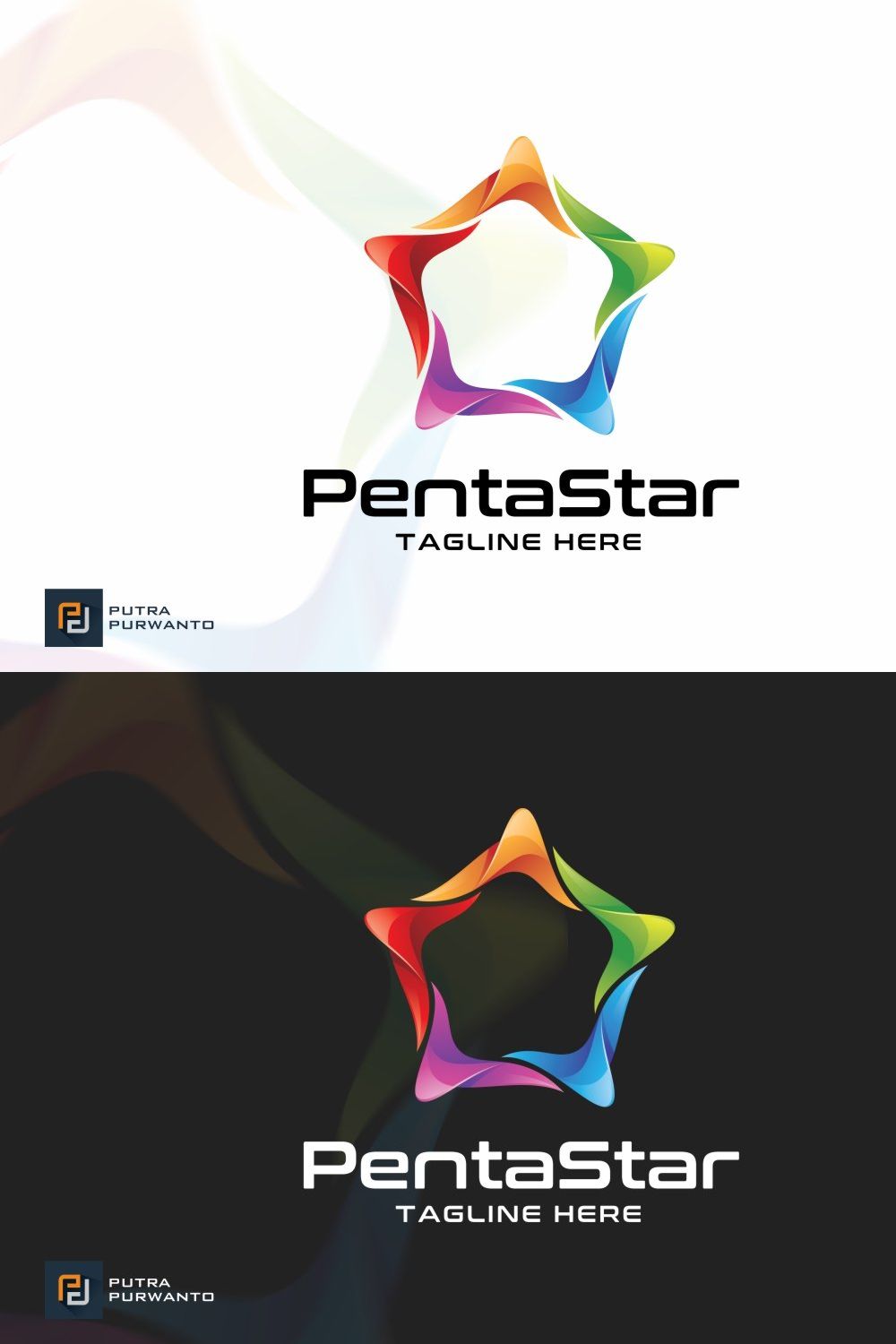 Penta Star - Logo Template pinterest preview image.