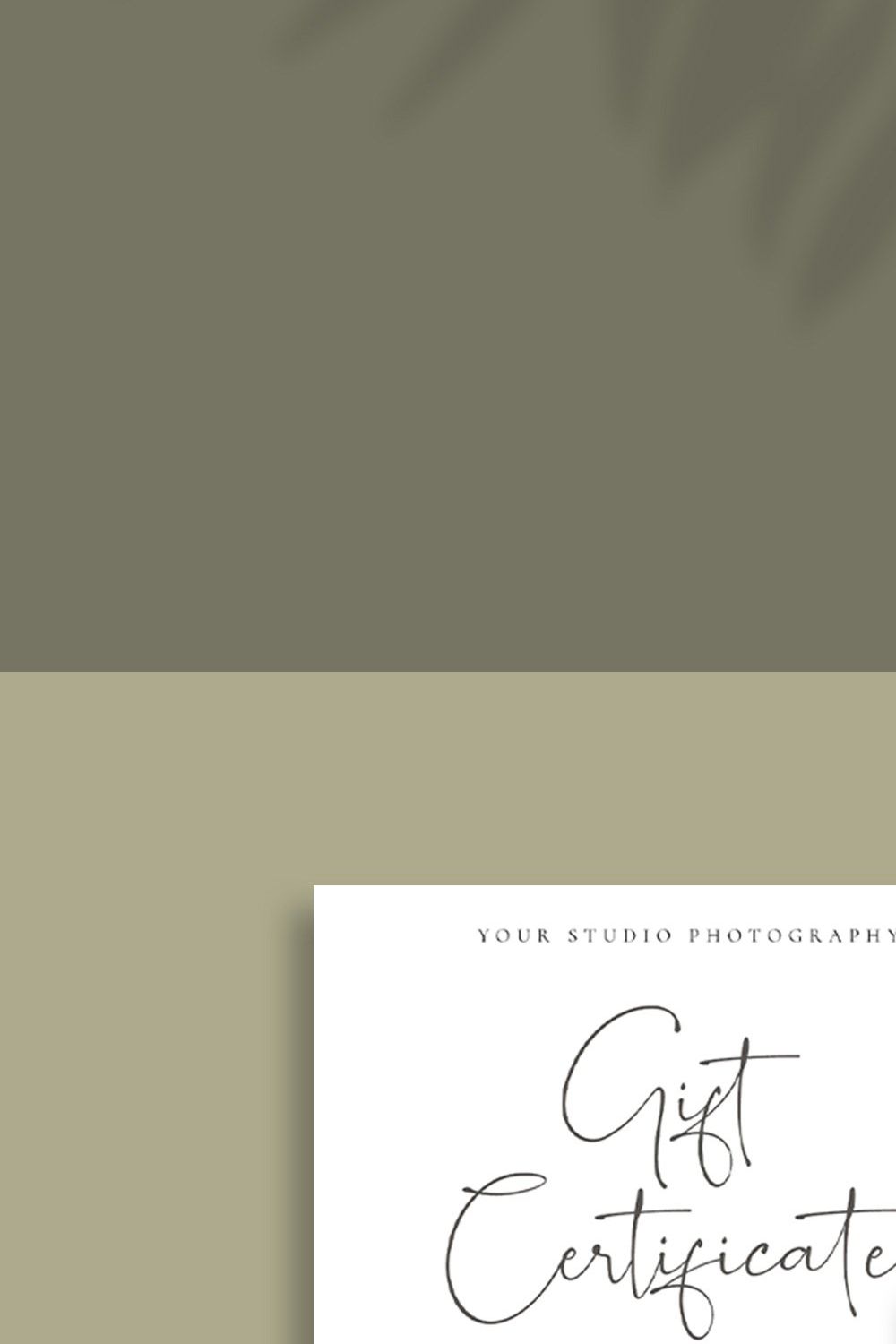 Photographer Gift Certificates pinterest preview image.
