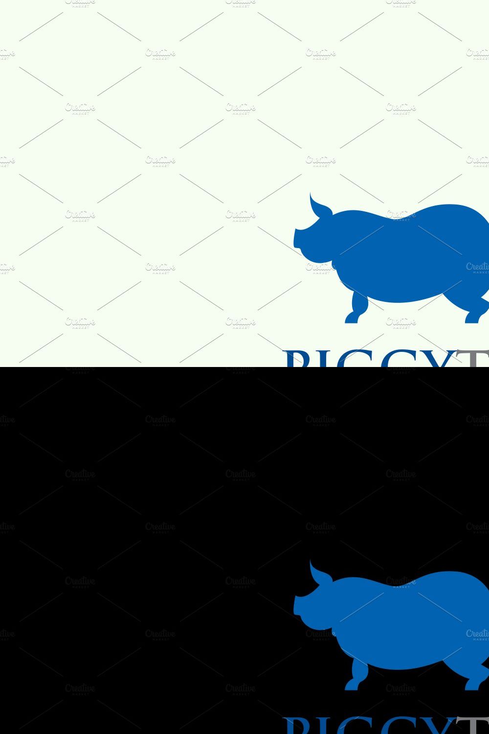 Piggy Tech Logo pinterest preview image.