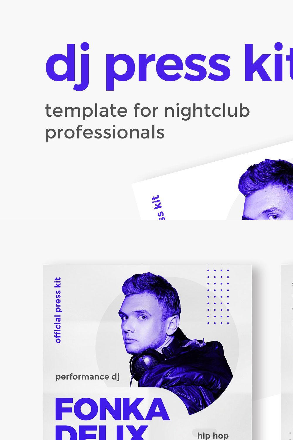 Press Kit / Resume for DJ & Producer pinterest preview image.