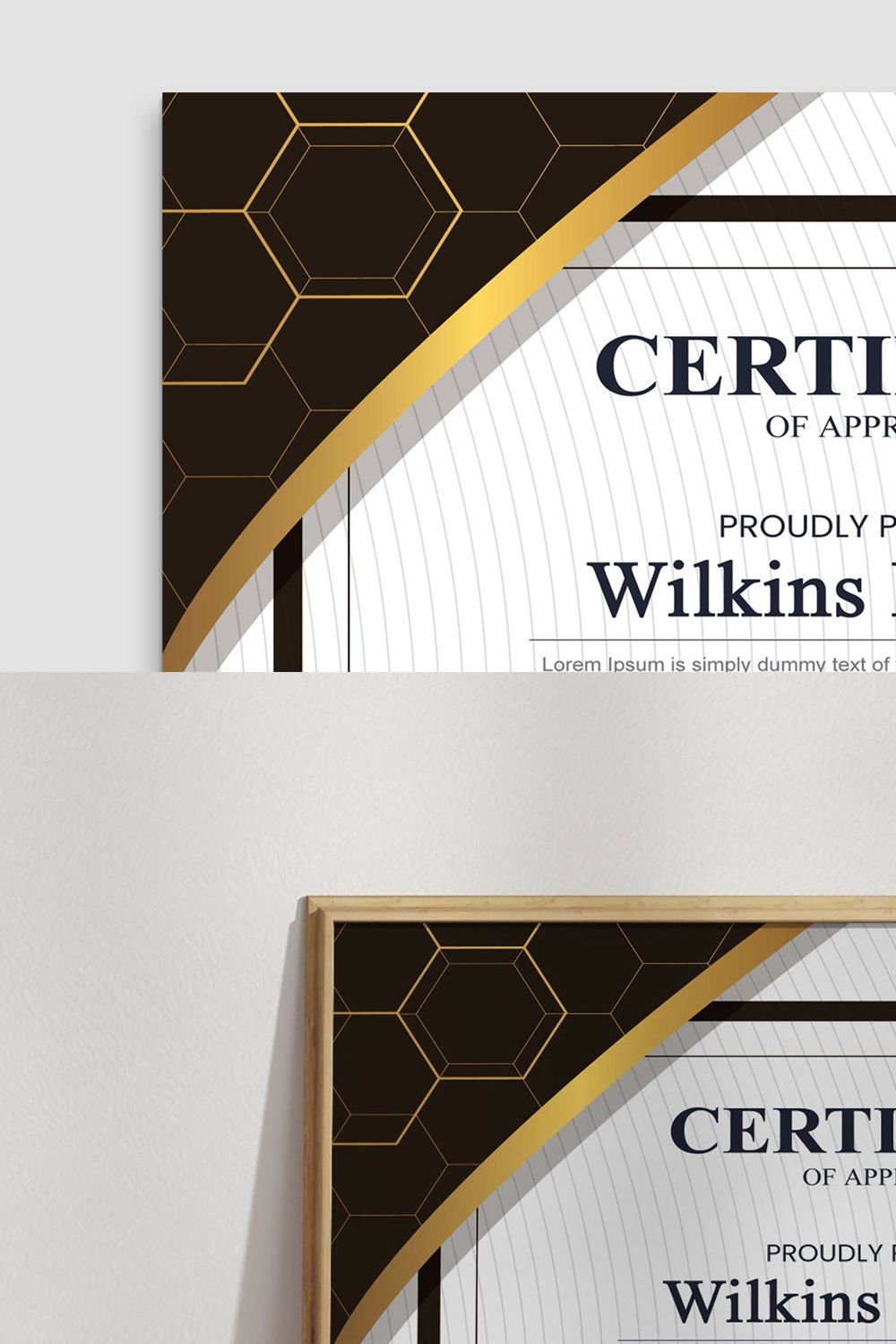 Printable Certificate Template pinterest preview image.