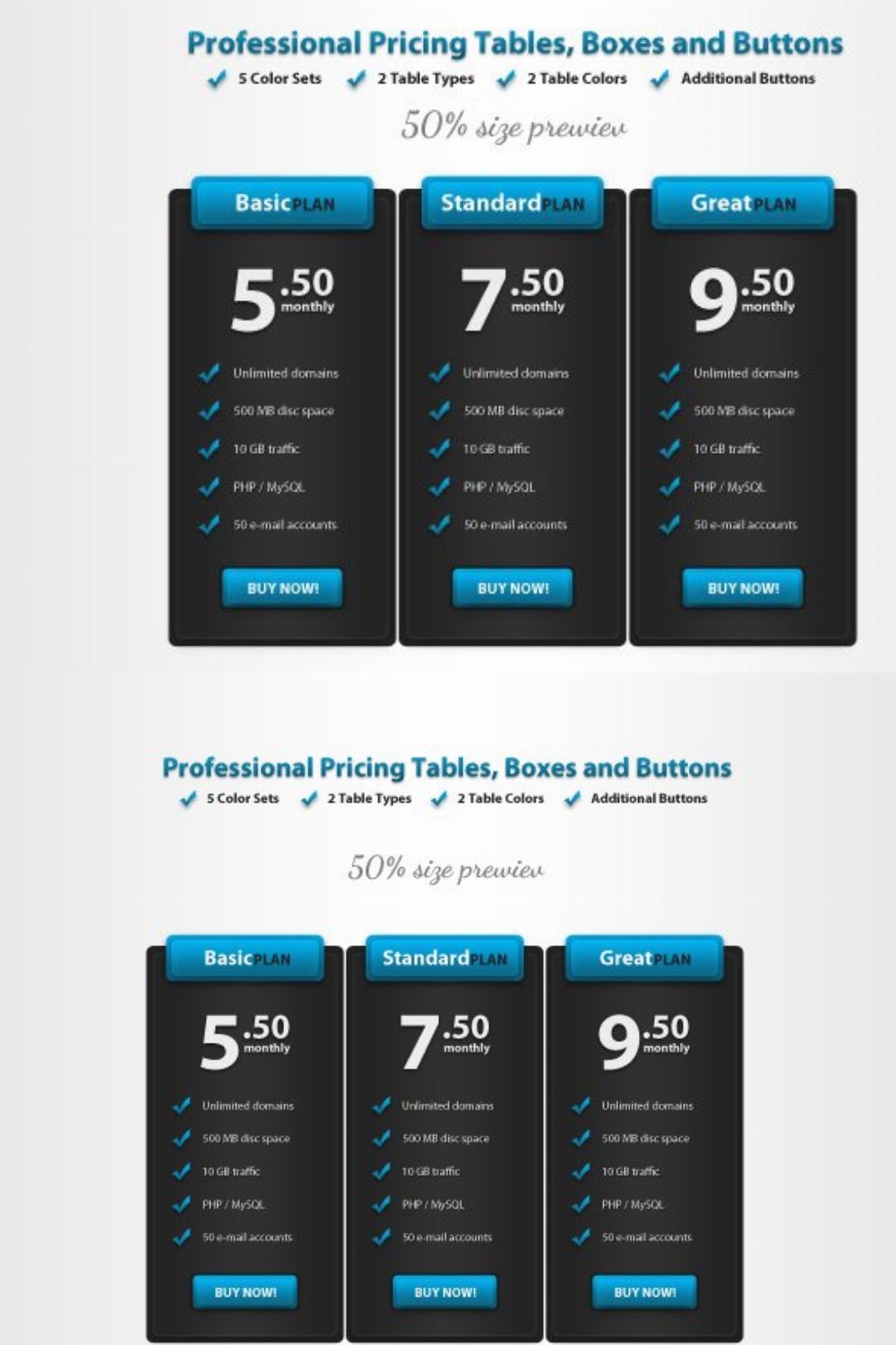 Professional Pricing Plans pinterest preview image.