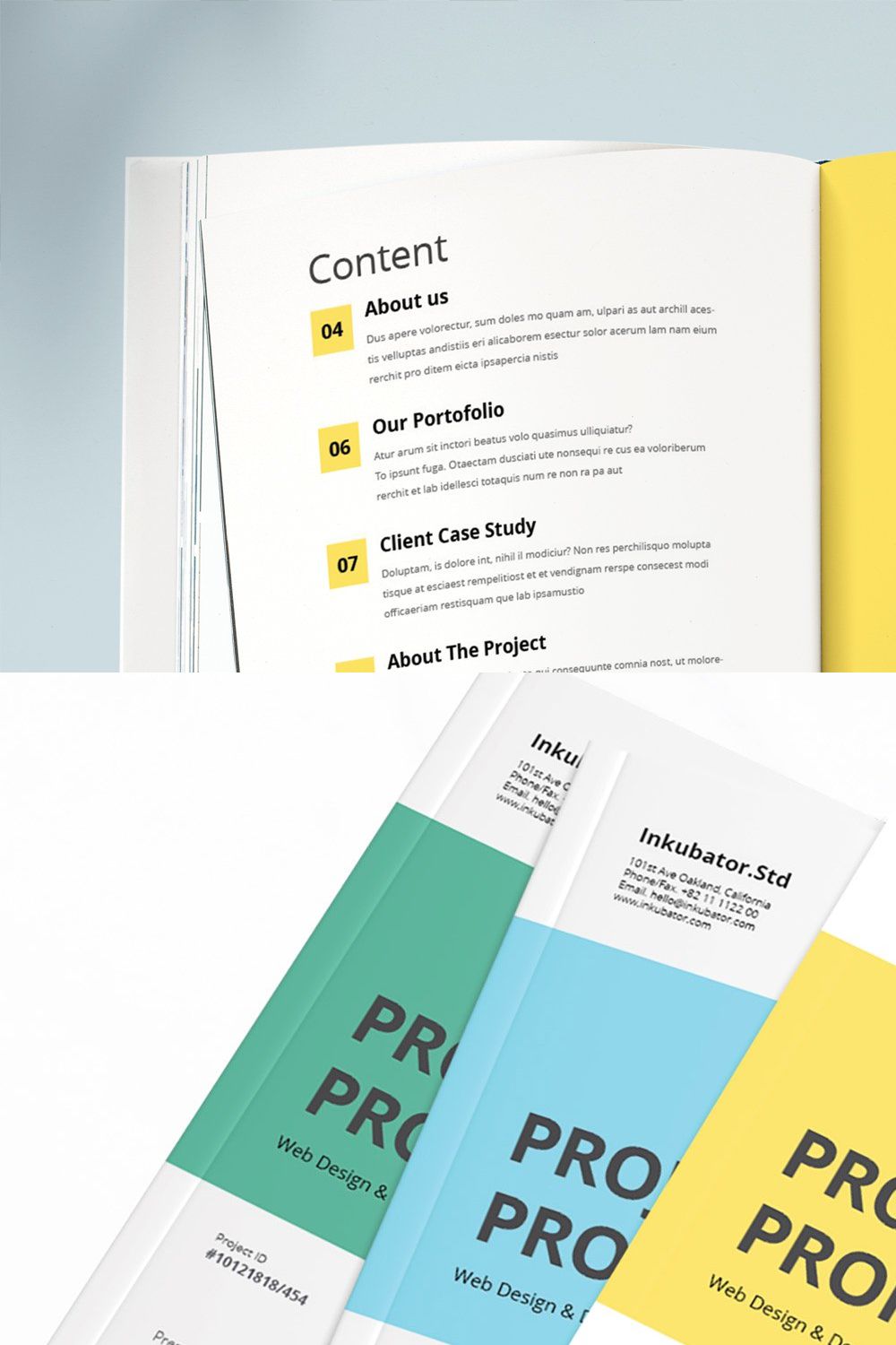 Project Proposal Template pinterest preview image.