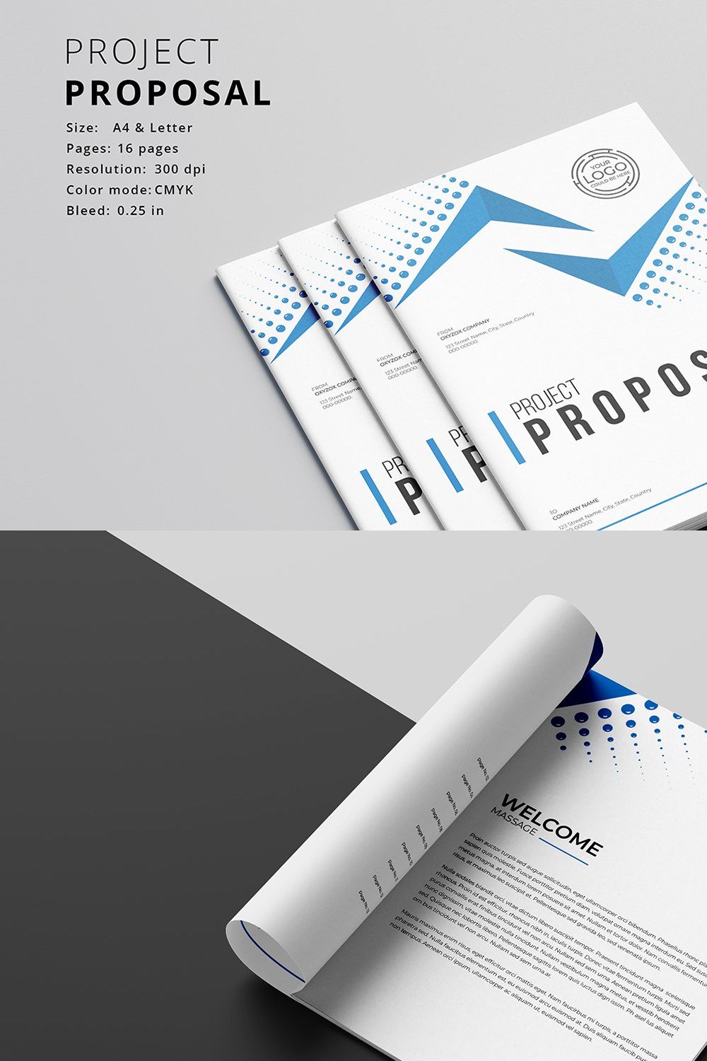 Project Proposal Template pinterest preview image.