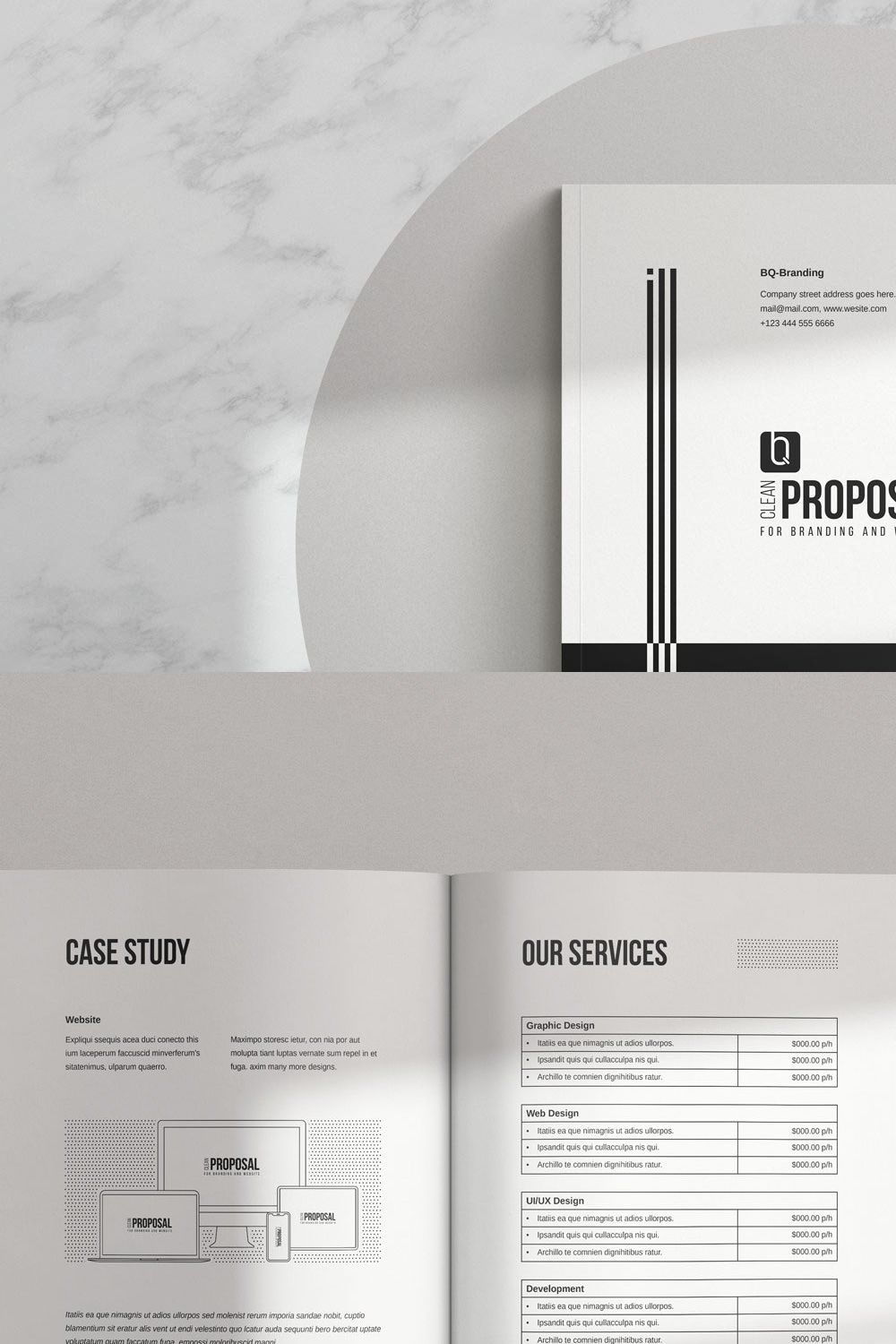 Project Proposal Template pinterest preview image.