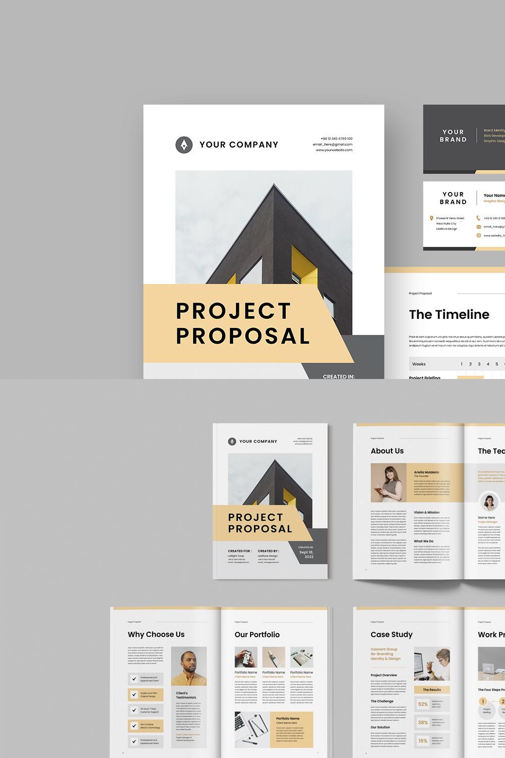 Proposal | MS Word & Indesign pinterest preview image.