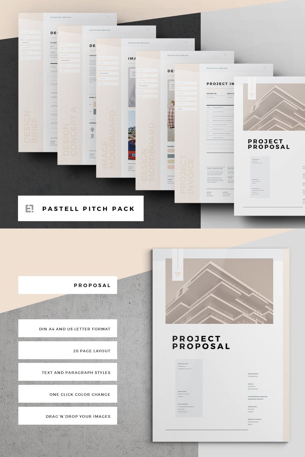 Proposal Pitch Pack pinterest preview image.