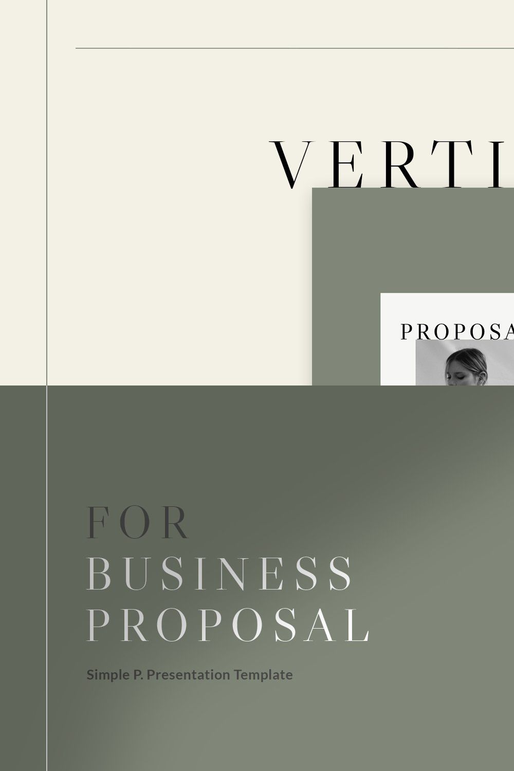 Proposal Vertical Template pinterest preview image.