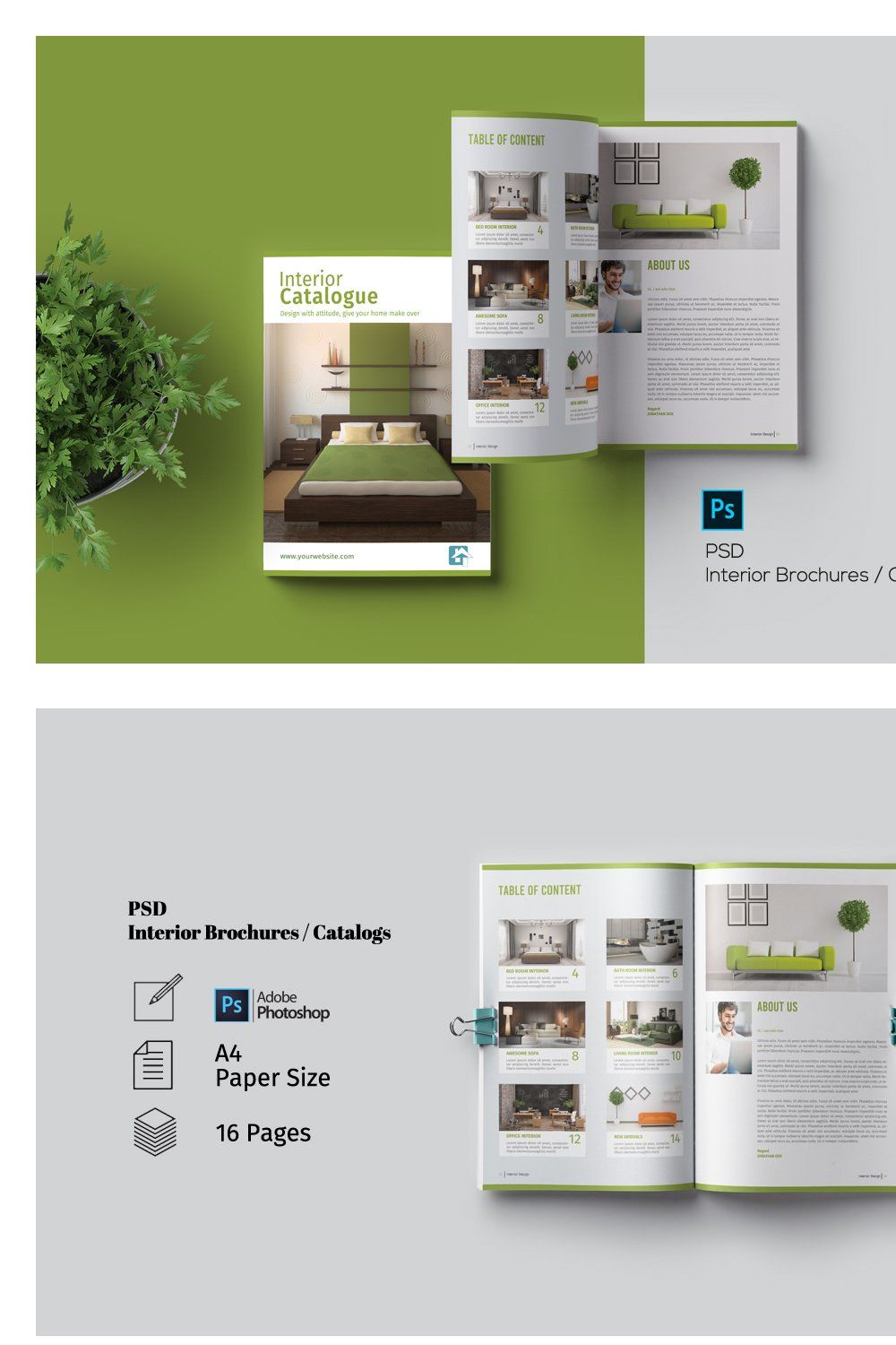 PSD - Interior Brochures / Catalogs pinterest preview image.