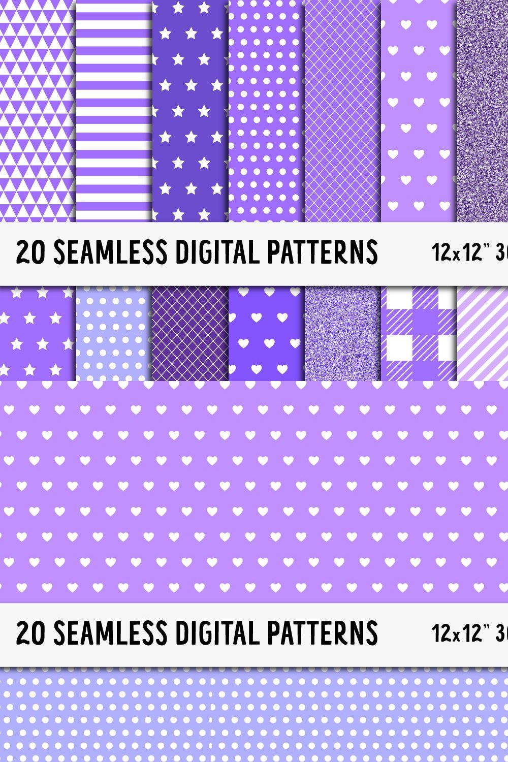 Purple Digital Paper | Patterns pinterest preview image.