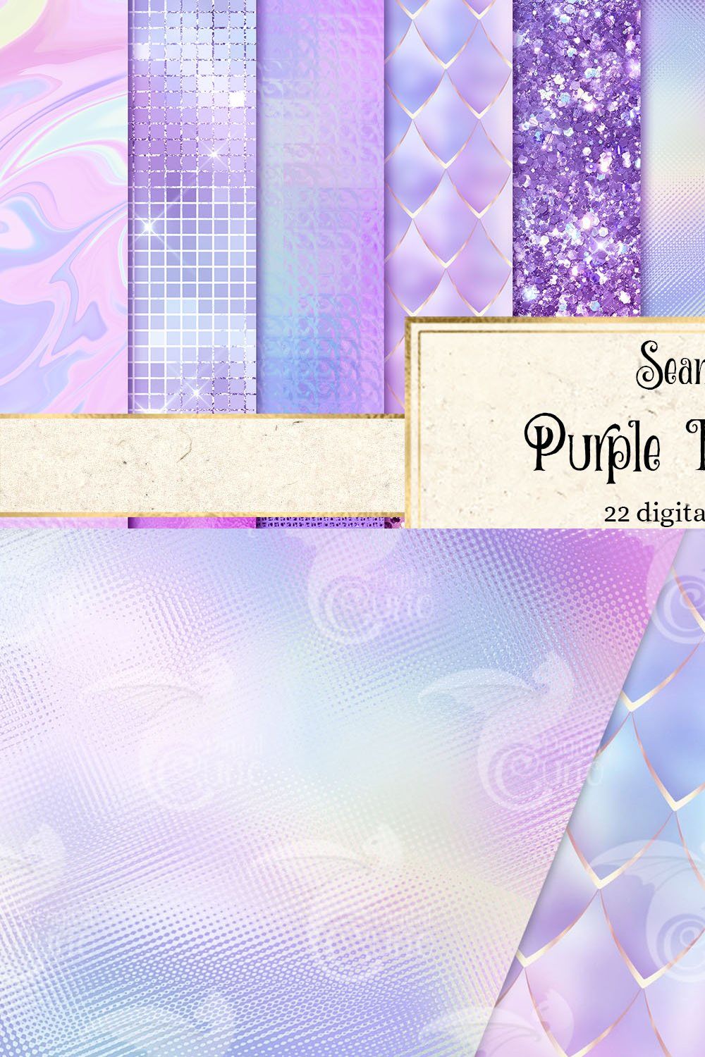 Purple Iridescent Textures pinterest preview image.