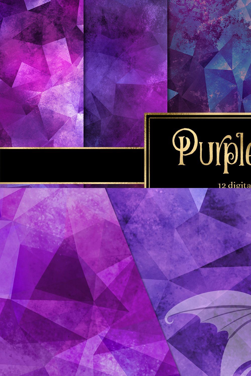 Purple Opal Textures pinterest preview image.