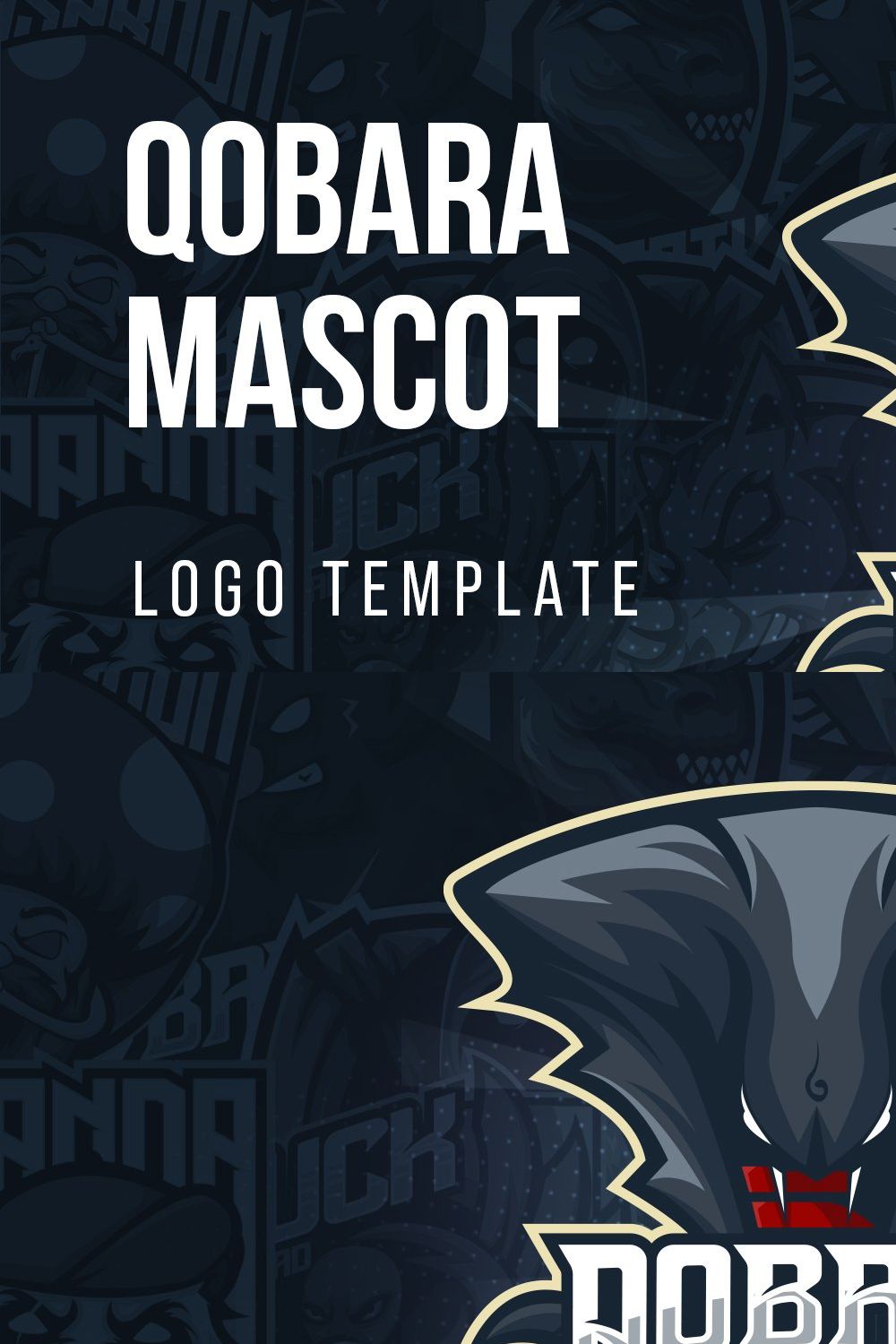 Qobara Esport Mascot Logo pinterest preview image.