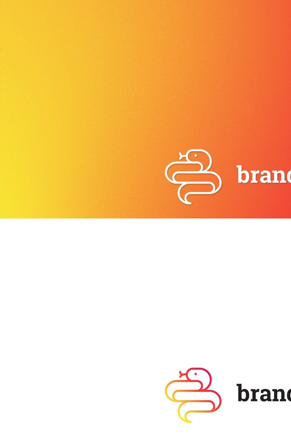 Qool Snake Logo Design. pinterest preview image.