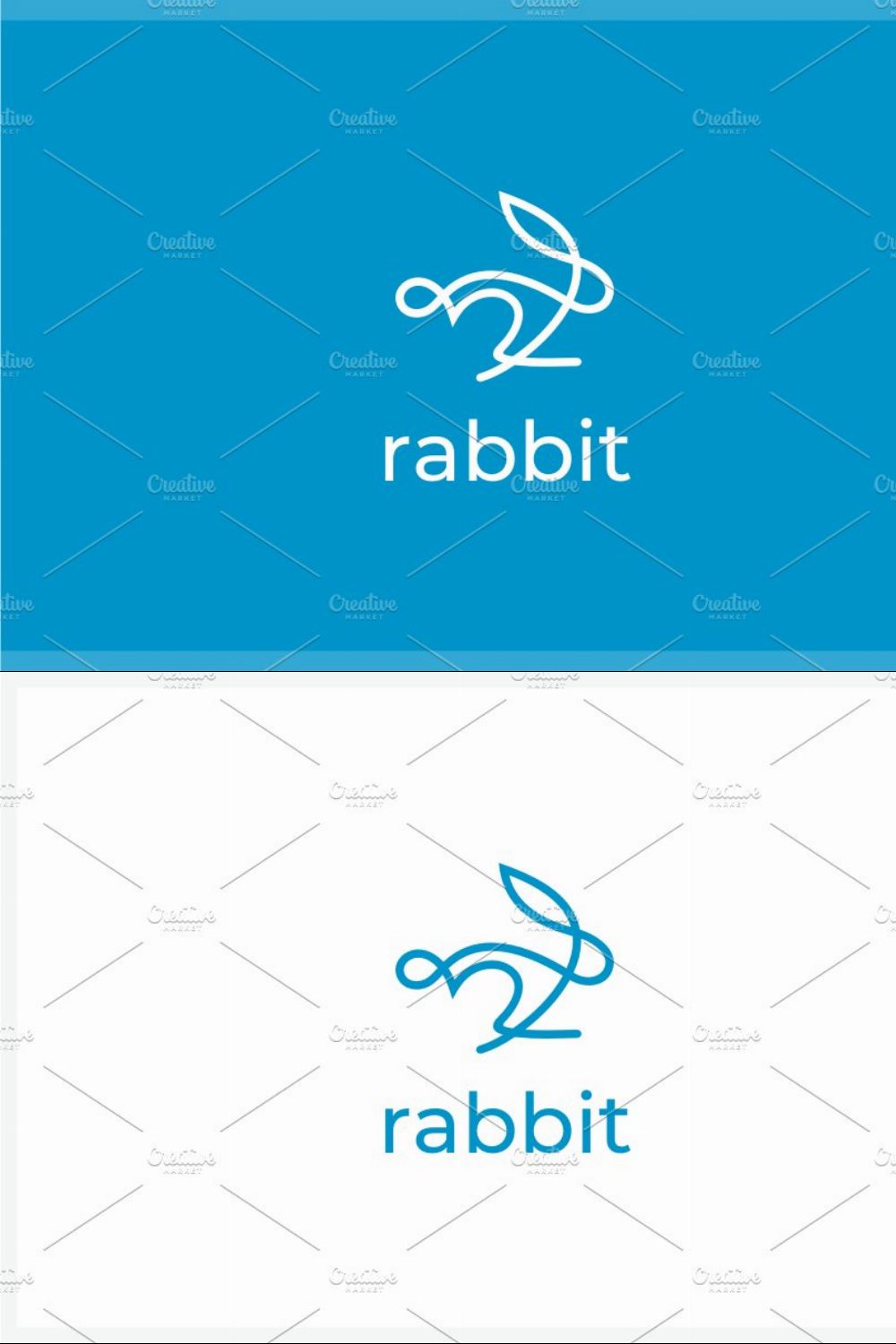 Rabbit Logo pinterest preview image.