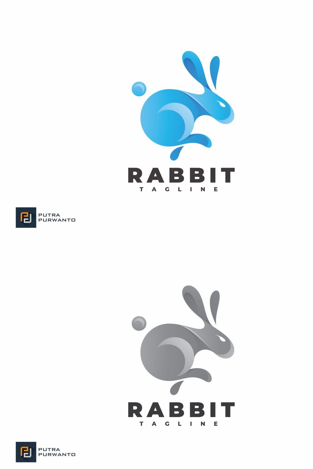 Rabbit - Logo Template pinterest preview image.