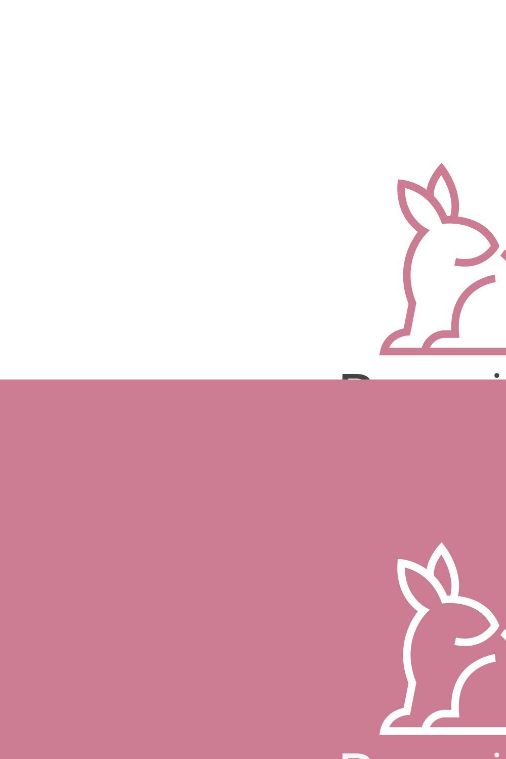 Rabbit logo vector icon template pinterest preview image.