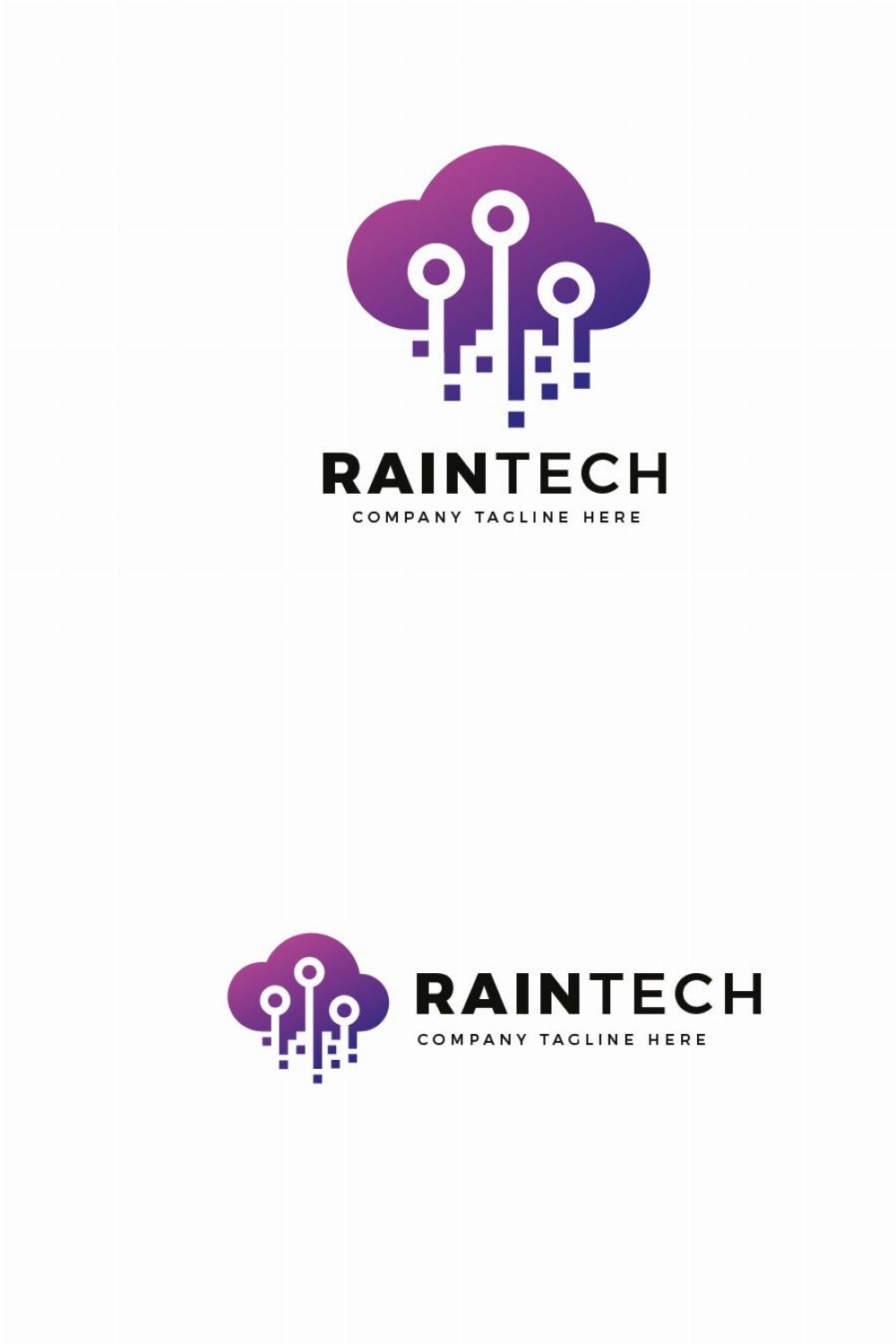 Rain Tech Logo pinterest preview image.