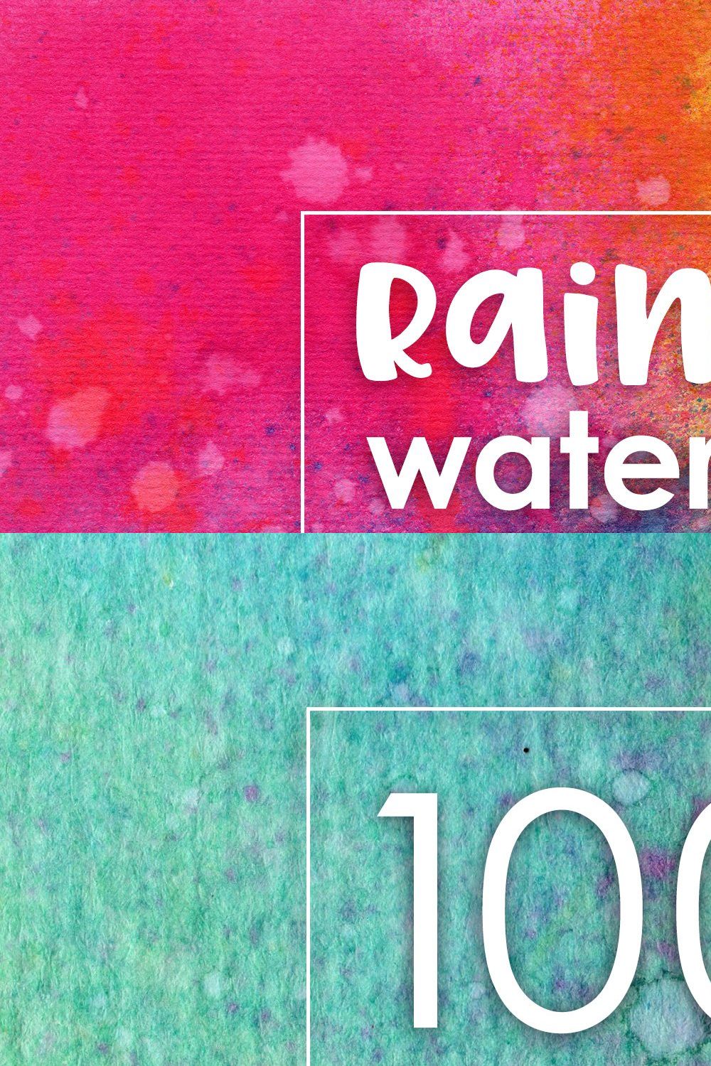 Rainbow Watercolor Splatter Textures pinterest preview image.