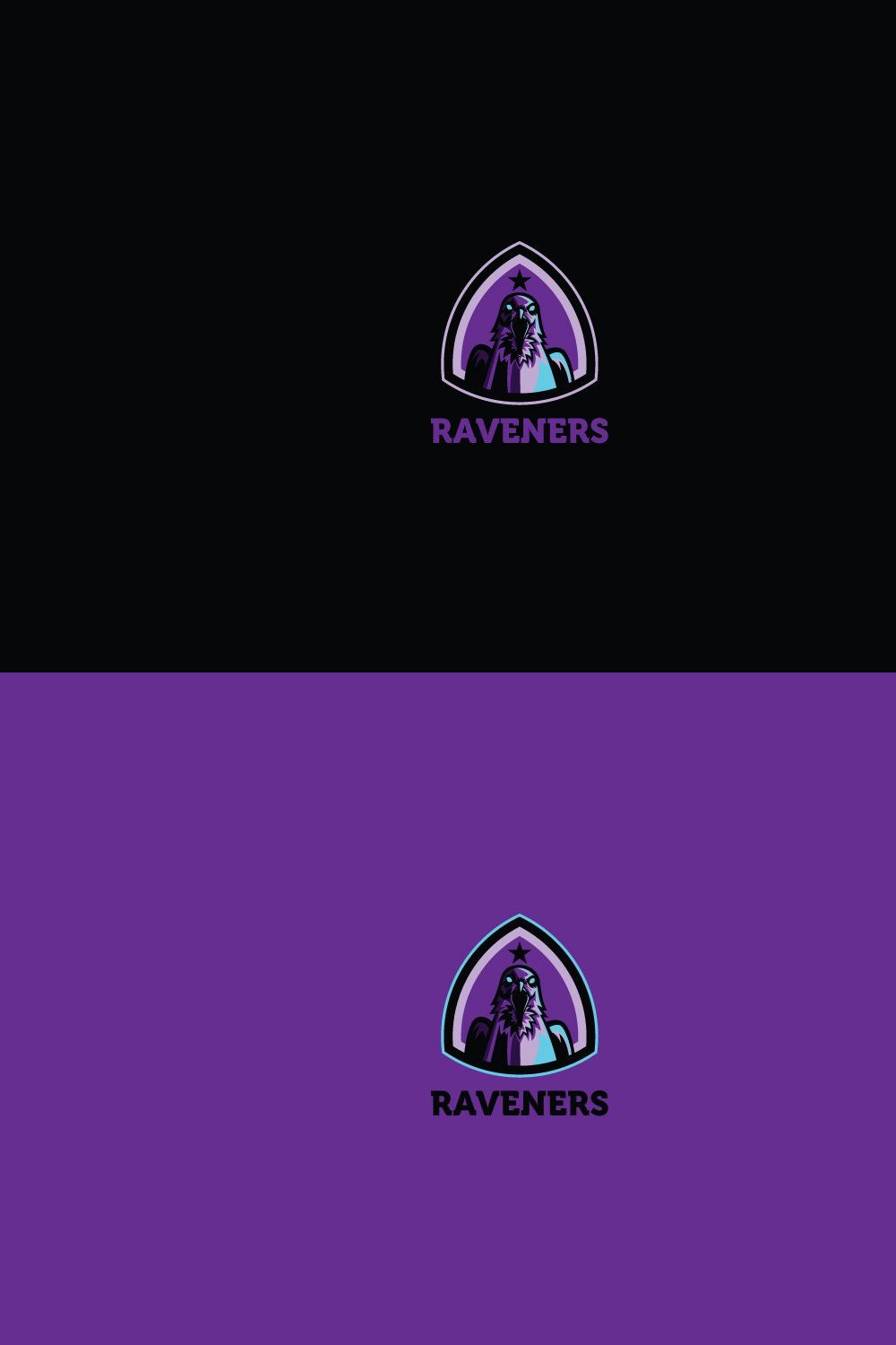 Raveners Logo Template pinterest preview image.
