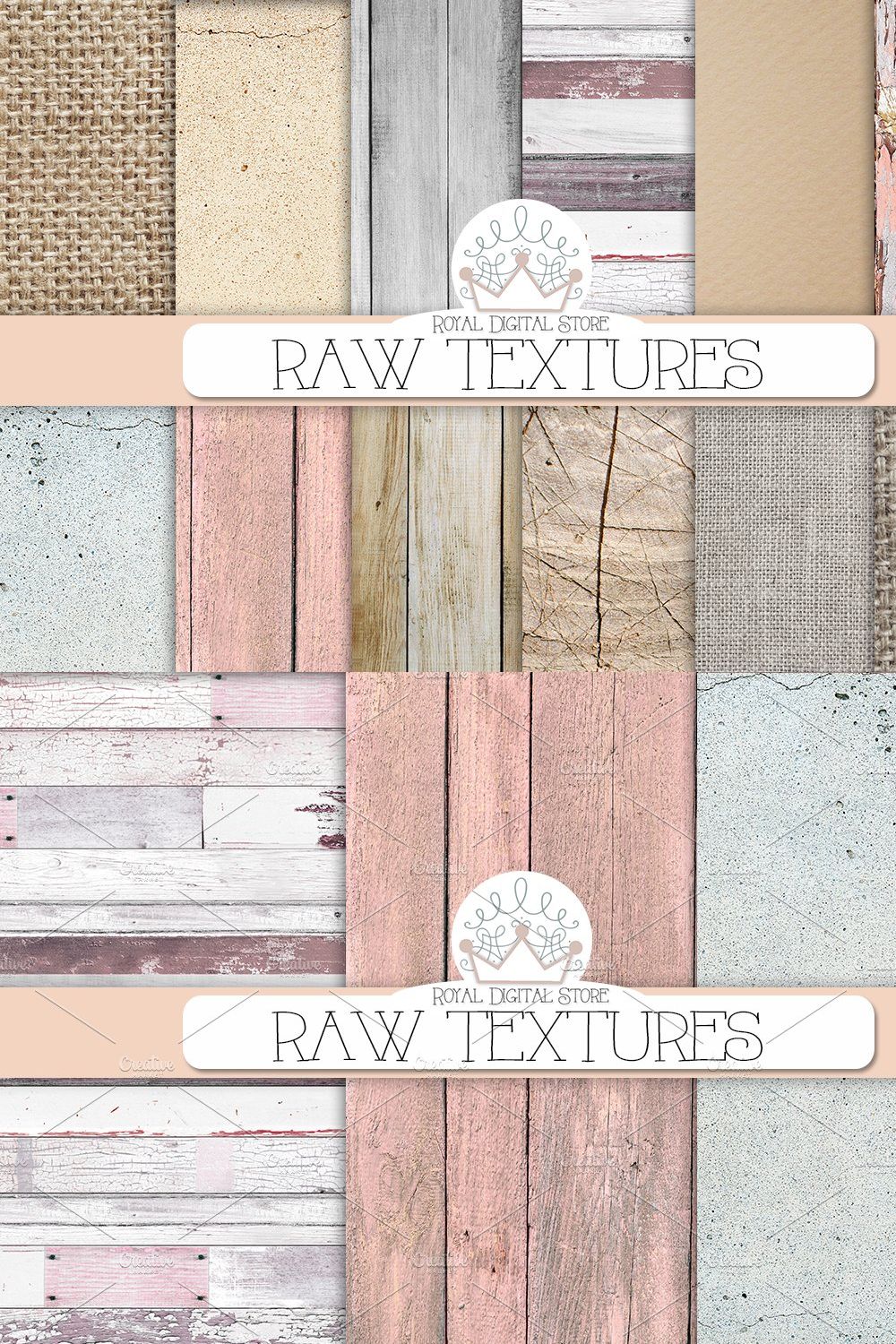 RAW TEXTURES digital paper pinterest preview image.